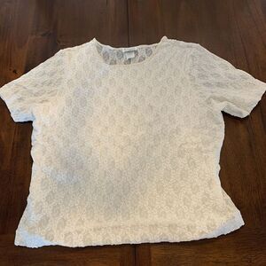 Vintage Cinema Etoile Women's Lined Lace Top Plus Size Size 1X Ivory 640259X